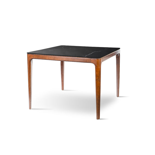 Lumina Wooden Base Ceramic Top Dining Table - Modern Design with Sturdy Wood Base and Sleek Ceramic Top - Ideal for Family Dinners and Entertaining - W1208