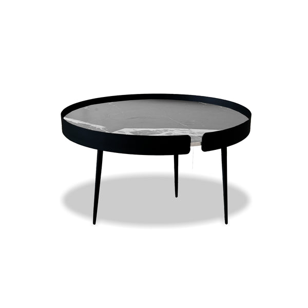 Sun Home Ceramic Round Coffee Table - W5001L | Stylish Living Room Accent Furniture with Sleek Design and Durable Construction