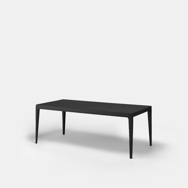 Rost Series Natural Beech Wood One8 Black Dining Table - Modern Minimalist Design for Stylish Dining Spaces