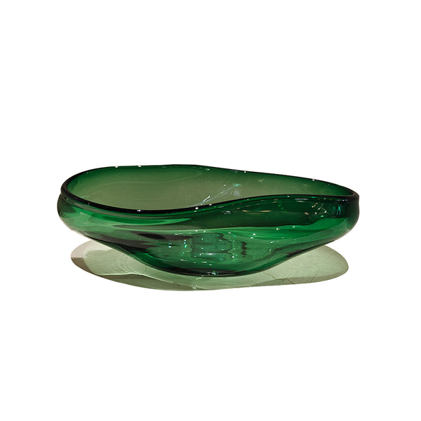 SunHome Design Hand Blown Glass Fruit Bowl - Modern Artisan Centerpiece for Dining Table or Kitchen Counter - SN-040178-L