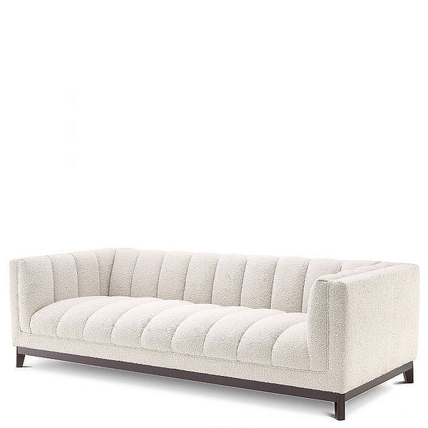 Shell Design White Color Three Seater Sofa