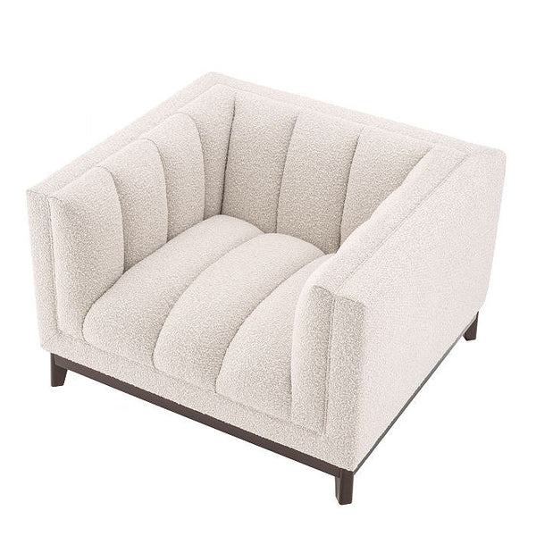 Shell Design White Color Single Seater Sofa