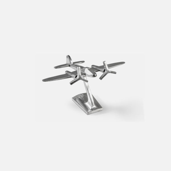 Sun Home Lina Aluminium Aeroplane Table Top Home Decor - W6710 (Chrome)