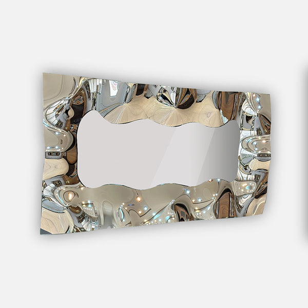 Panthera Rectangular Mirror Silver/Bronze