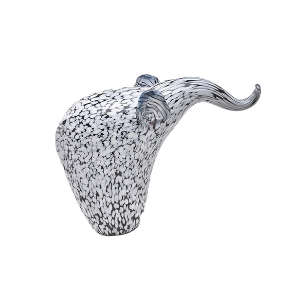 Handcrafted Glass Decor Elephant Statue: Elegant Home Accent Piece SN-050023-Large
