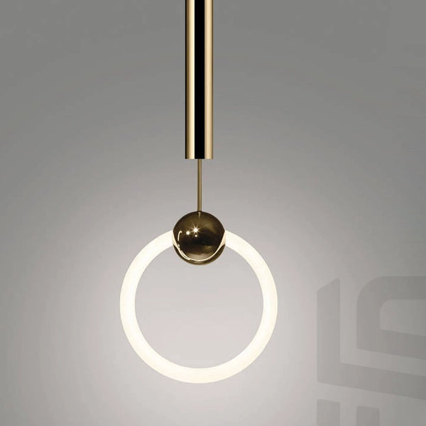 Modern Gold Plating LED Chandelier Lights Simple Ring - SN-TL7157