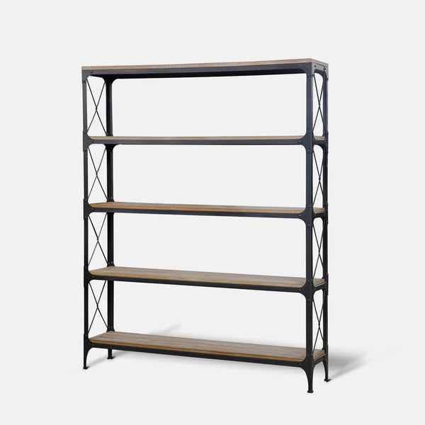SunHome Seina Living Room Shelf - Modern Wood Storage Organizer with Sleek Design - Versatile Furniture for Living Room or Home Office - W1113 (5 Tier (Large))