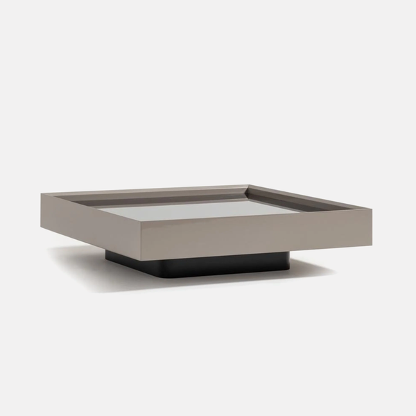 Vega Glass Top Square Coffee Table: Modern Elegance and Versatility in Solid Wood - A Stylish Centerpiece for Your Living Space