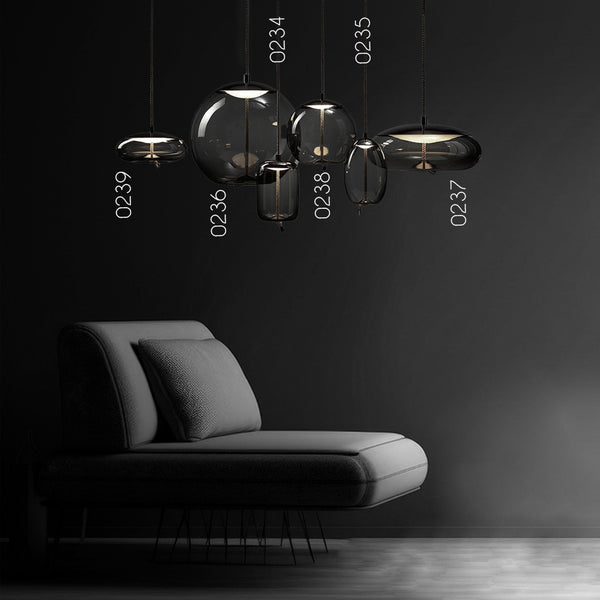 Sparkle Hanging Lights Metal + Glass Pendent Light W0234