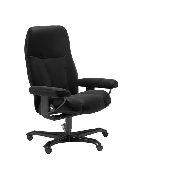 Stressless Consul Home Office Batick Black Recliner Chair for Office