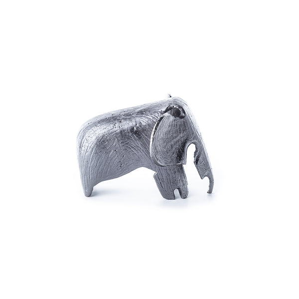 SunHome Handcrafted Aluminium Elephant Home Decor Sculpture - Intricately Crafted Metallic Art Piece for Modern Living Space- W6712