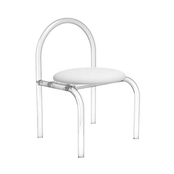SunHome Acrylic Pipe Chair with Round Seat