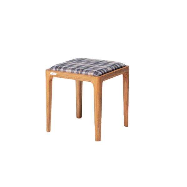 Rost Series Natural Crafted Beech Wood One Bench with Cushion / Pouf
