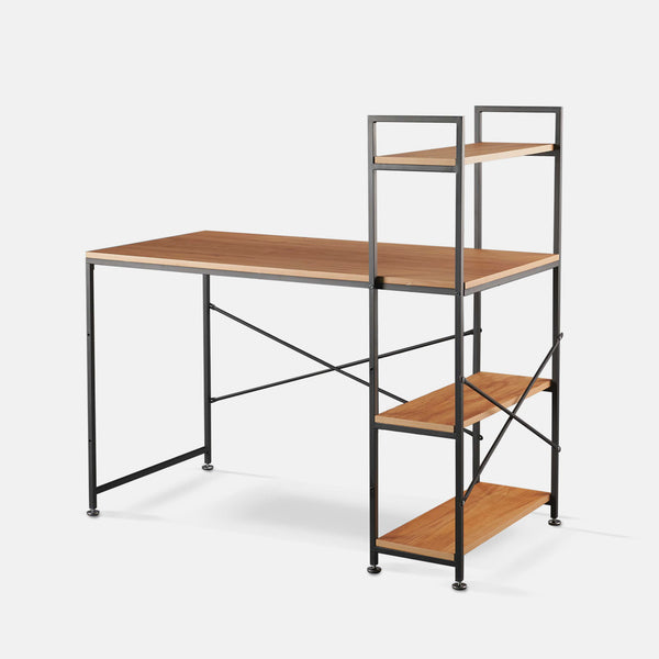 Seina Study / Office Table W2372 | Beech Veener Wood with Electrostatic Powder Coated Metal Frame