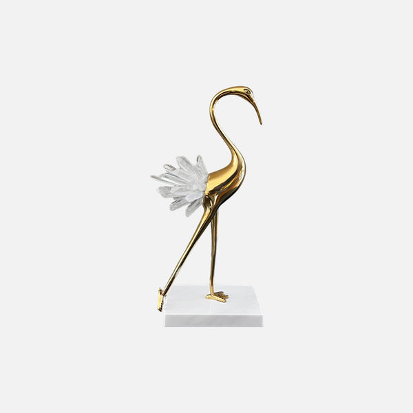 Home Decor Brass Crane Sculpture W9001 - Overlook