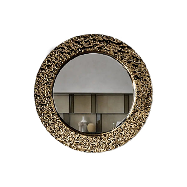 Kurus Round Shape Decor Wall Mirror - Bronze