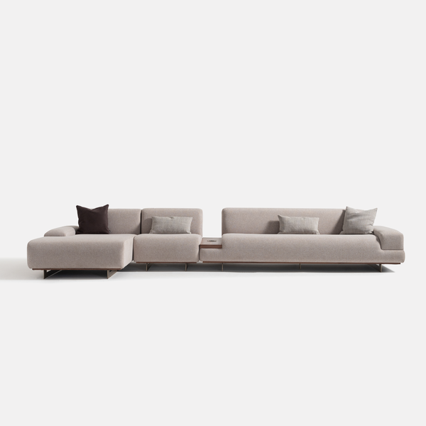 Sun Home Vantage Design Corner L Shape 4 Seater Sofa - Taupe Color