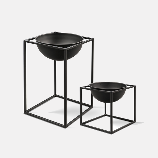 Flower Pot Electrostatic Powder Coated Stand with Aluminum Bowl W4028