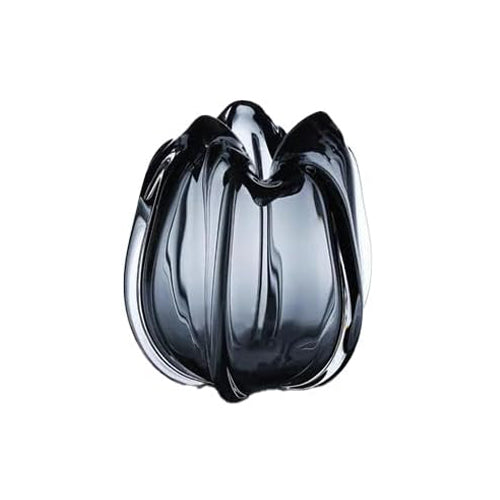 Enhance Your Decor with Murela Opulent Smoky Glass Flower Vase - Perfect for Dining, Living Room, or Coffee Table - Elegant Accent Piece for Stylish Homes SN-020216-S