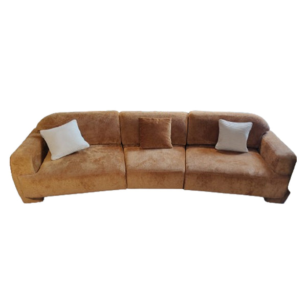 Harmonica 3 Seater Borwn Sofa with Adjustable Back Support to get Sofa Cum Bed